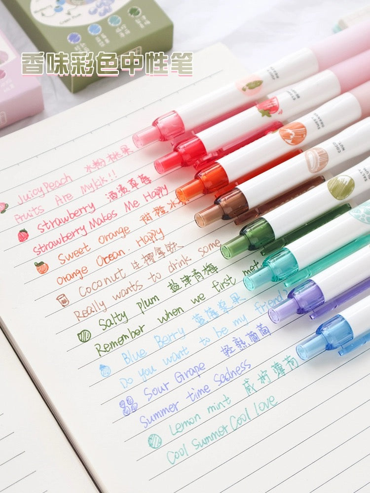 Jiwushe G9192 Fruity colorful pen 0.5mm set