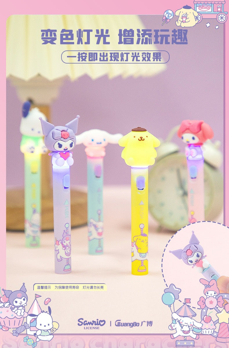 KT82112 Sanrio lights up&ST Tip black gel pen 0.5mm