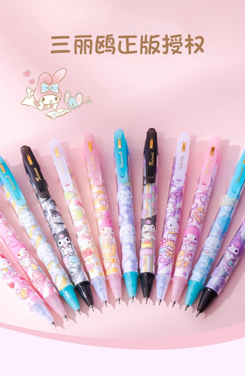 Sanrio double tube black gel pen 0.5mm