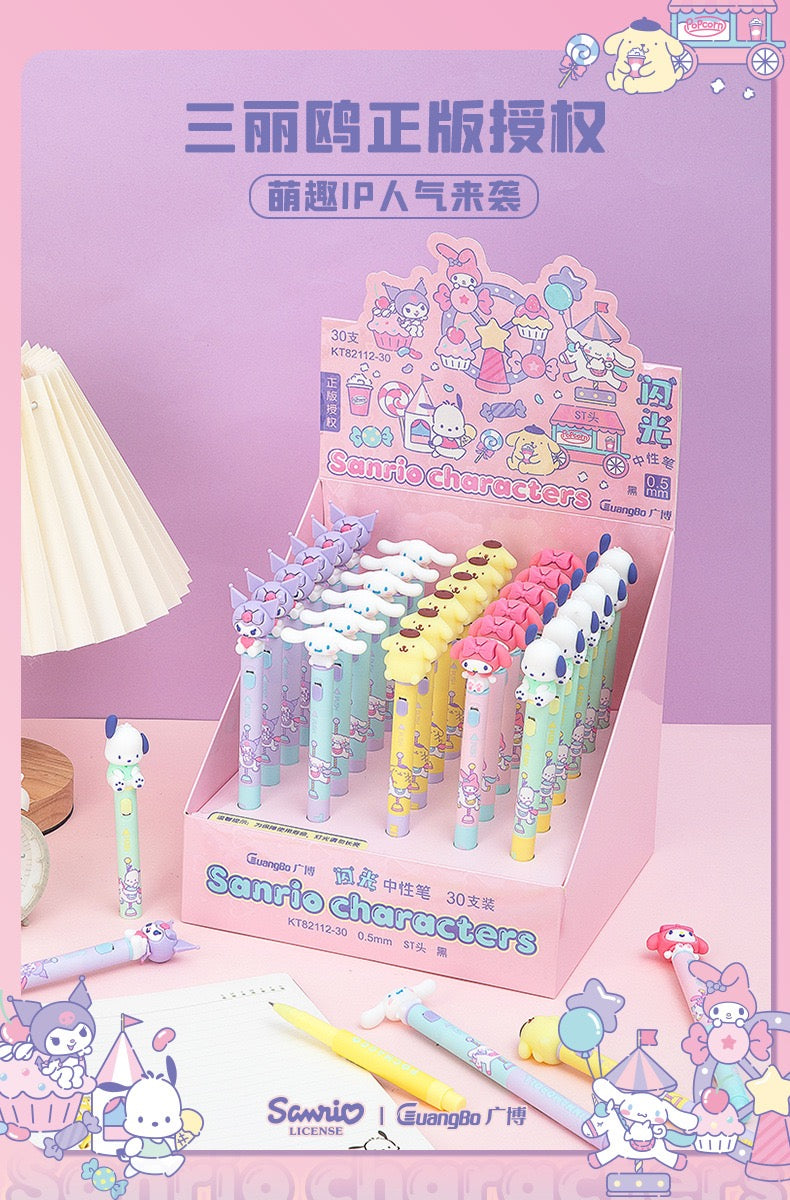 KT82112 Sanrio lights up&ST Tip black gel pen 0.5mm